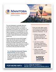 Manitoba Ambassador program flyer